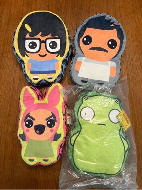 Cute Bob’s Burgers Pillow Plushes complete set